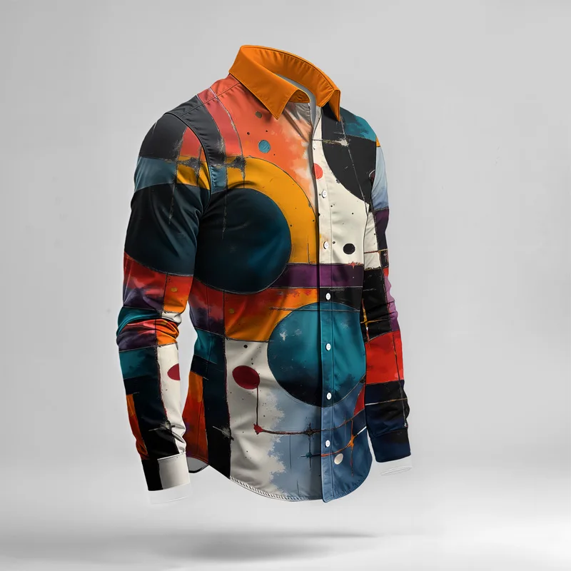 2025 New Style Spring Summer Men Shirt Set Brand Print Fashion Simple Two Piece Set Mens Luxury Lightweight Party Long Sleeves S_voghion.com