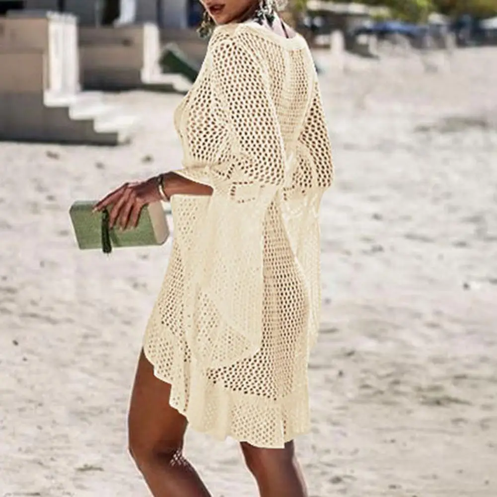 Sexy Women&rsquo;s Bathing Suit Beach Cover Up Knitted