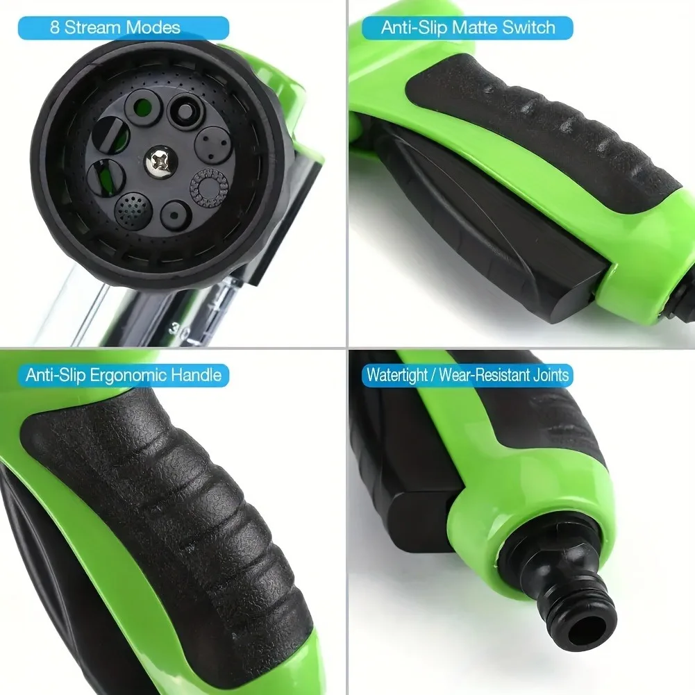 8 Function Foam Water Gun for Dogs for Garden Watering, bath showerhead,handheld toilet spray gun