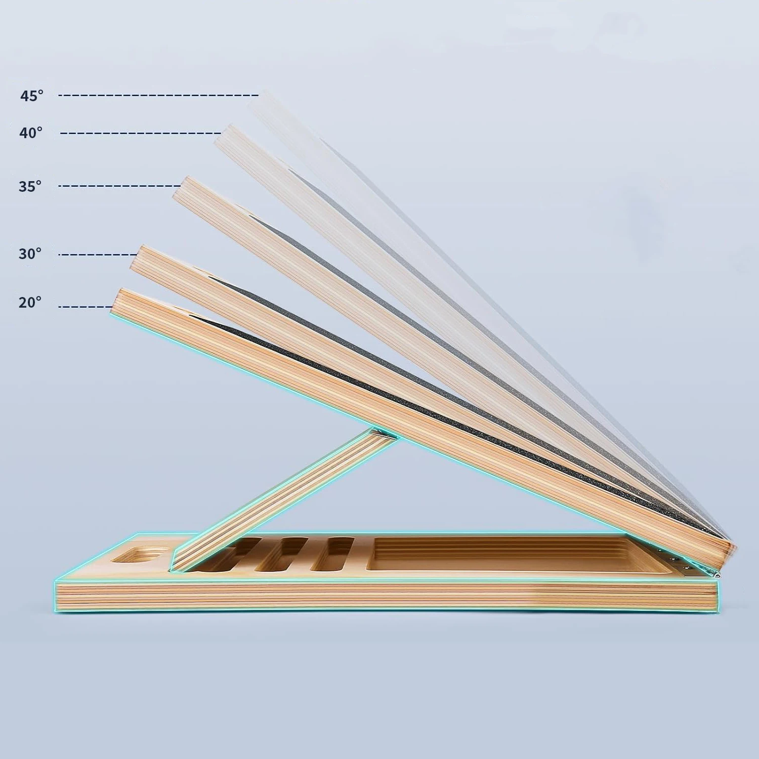 Professional Wooden Stretching Board Slant Board Adjustable Portable Non-slip Calf Stretch Wedge Exercise Equipment Squat Board 5