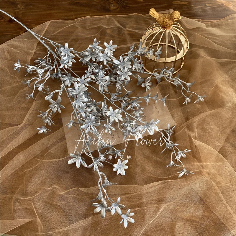 Silver Series Artificial Foliage for DIY Floral Arrangements and Home Decor