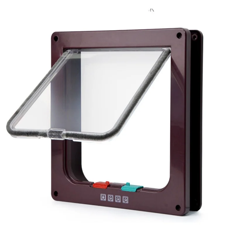 Automatic Pet Door Opener Lockable Entry Training Open Door Hole Tool Without Drilling Easy Installation for Dog Cat Removable