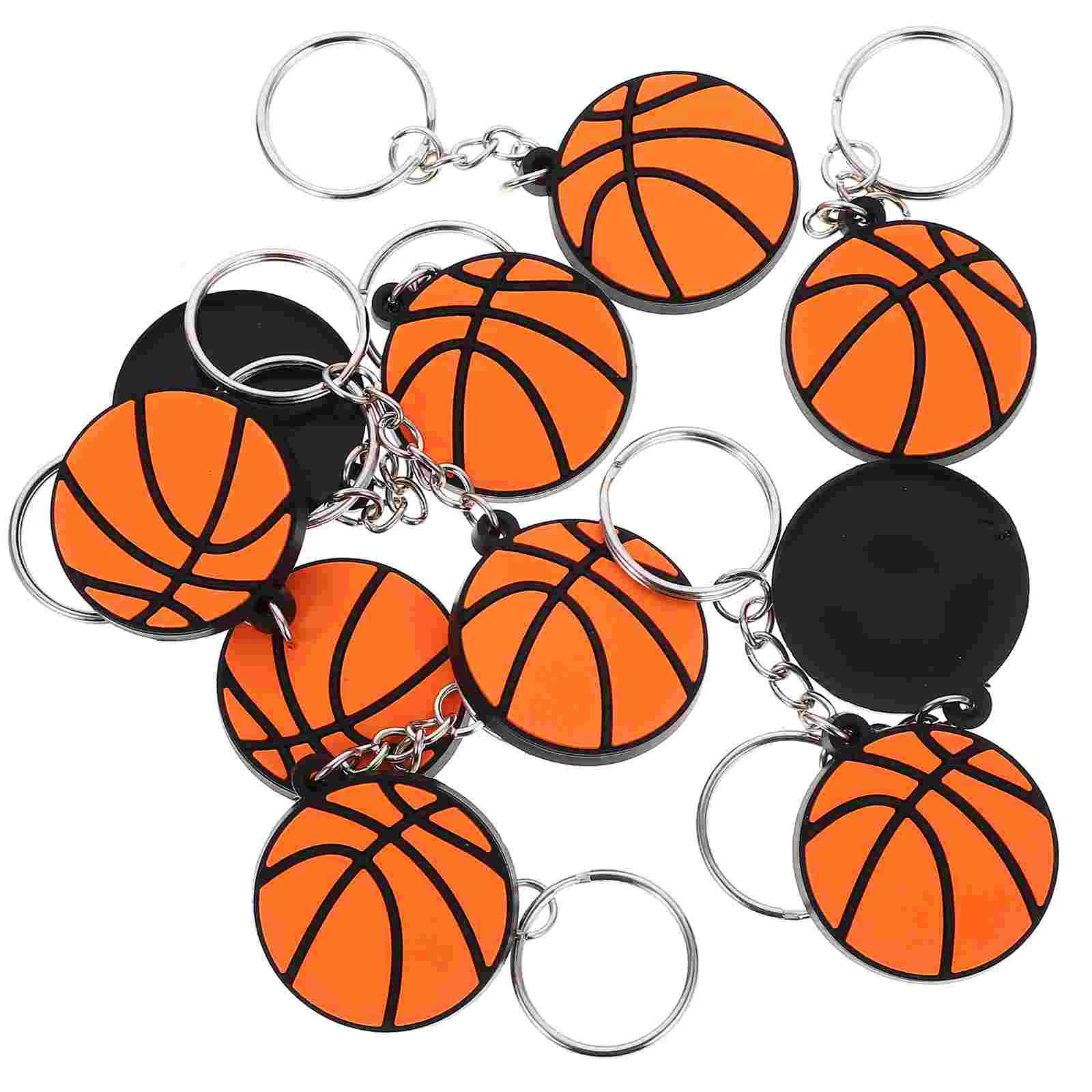 10 Pcs Key Rings Keychains for Bag Hanging Pendant Backpack Ornament Volleyball Sports Pendants Pvc Player Favors Child Keyring key rings small keychain pendant hot drill keychains for bag sports pendants party favors alloy