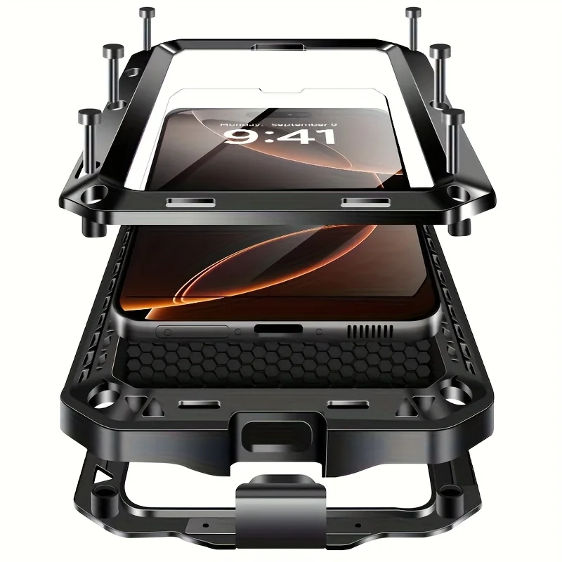 Premium Metal Doom Armor Case - 360° Shockproof Full Body Protective Cover