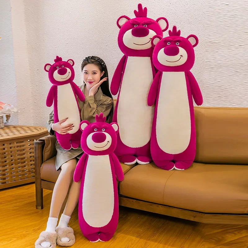 

[Funny] Disney Pixar Toy Story 3 strawberry bear Lotso doll stuffed plush toy Sofa Pillow House Decoration girl Christmas Gift