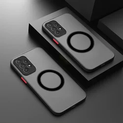 Translucent Magsafe Matte Phone Case for Samsung A70S A70 (Black)