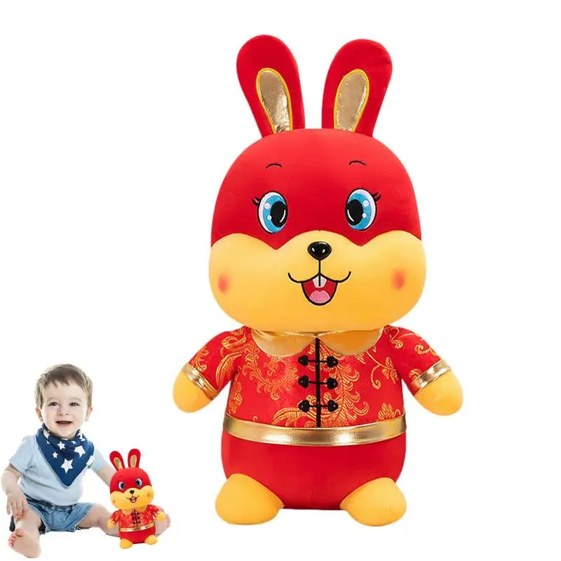 

2023 Rabbit Mascot Doll 2023 Chinese New Year Zodiac Rabbit Stuffed Animals Christmas New Year Activity Gift Items