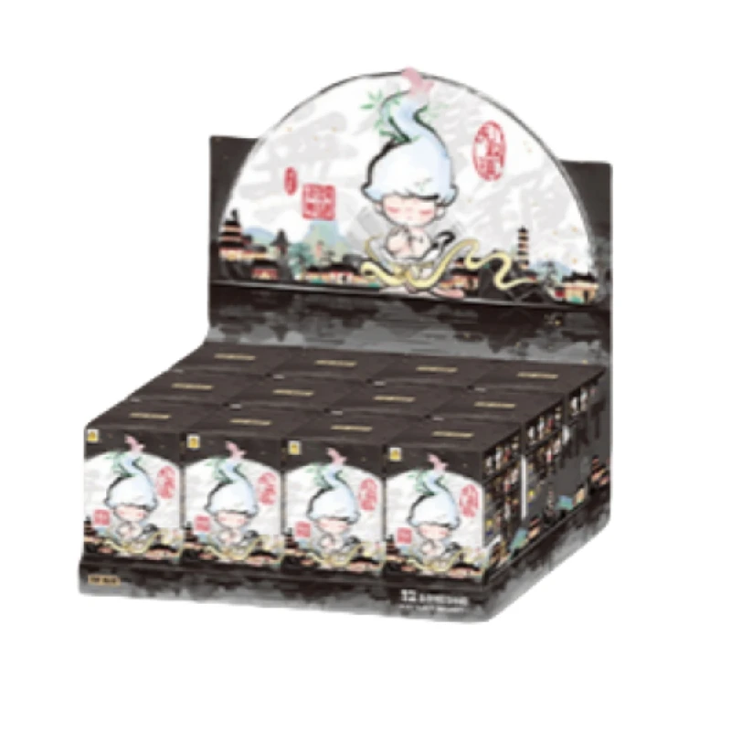 thumbnail image 1 of Hot 14th Anniversary Wu Shuang Town Series Blind Box Action Figure Dimoo Skullpanda Mystery Figure Surprise Collect Model Toy, 1 of 5
