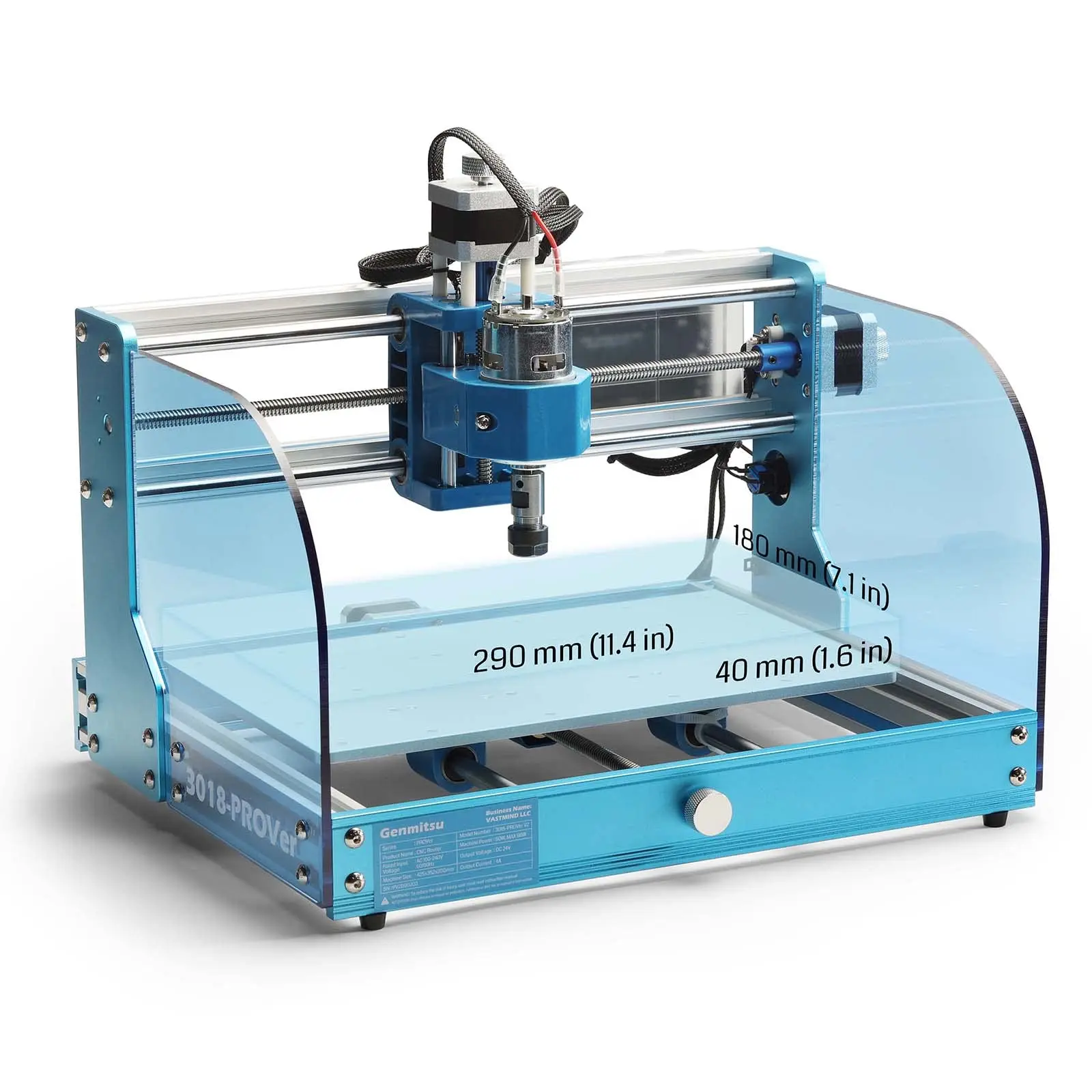 Genmitsu 3018 PROVer V2 Upgraded Desktop CNC Router Machine with GRBL Offline Control Limit Switches Emergency Stop