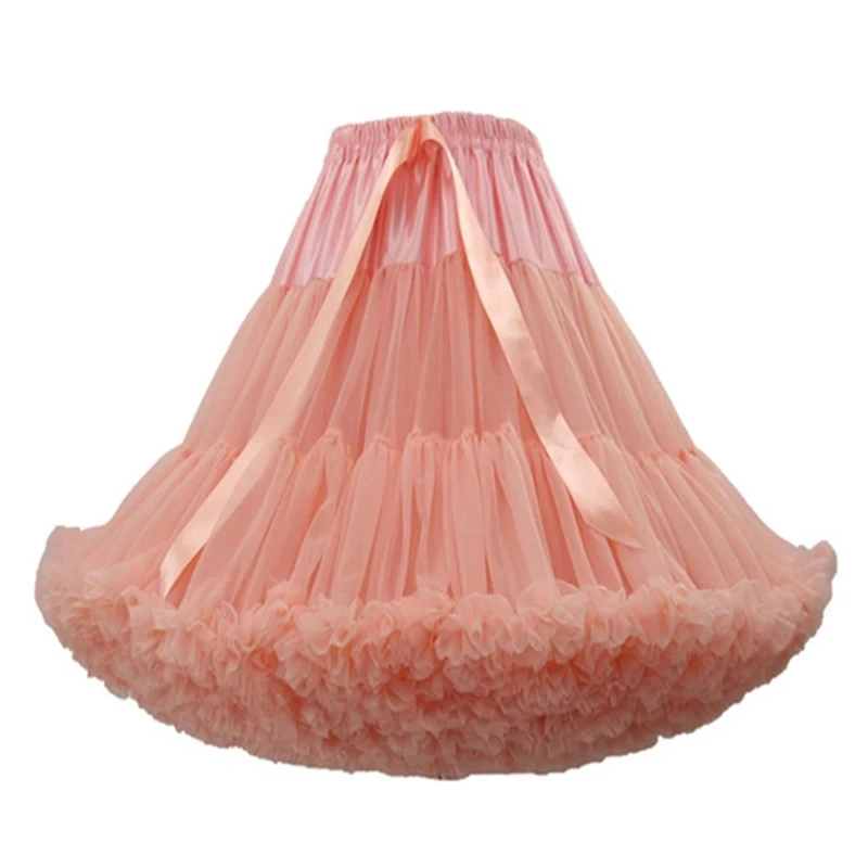 Petticoat Skirt Petticoat Underskirt Wedding Underskirt Wedding Petticoat Vintage Underskirt Super Puffy Women Knee Length 55CM Long Petticoat Soft Tulle Vintage Wedding Bridal Petticoat Underskirt Cosplay Rockabilly Tutu