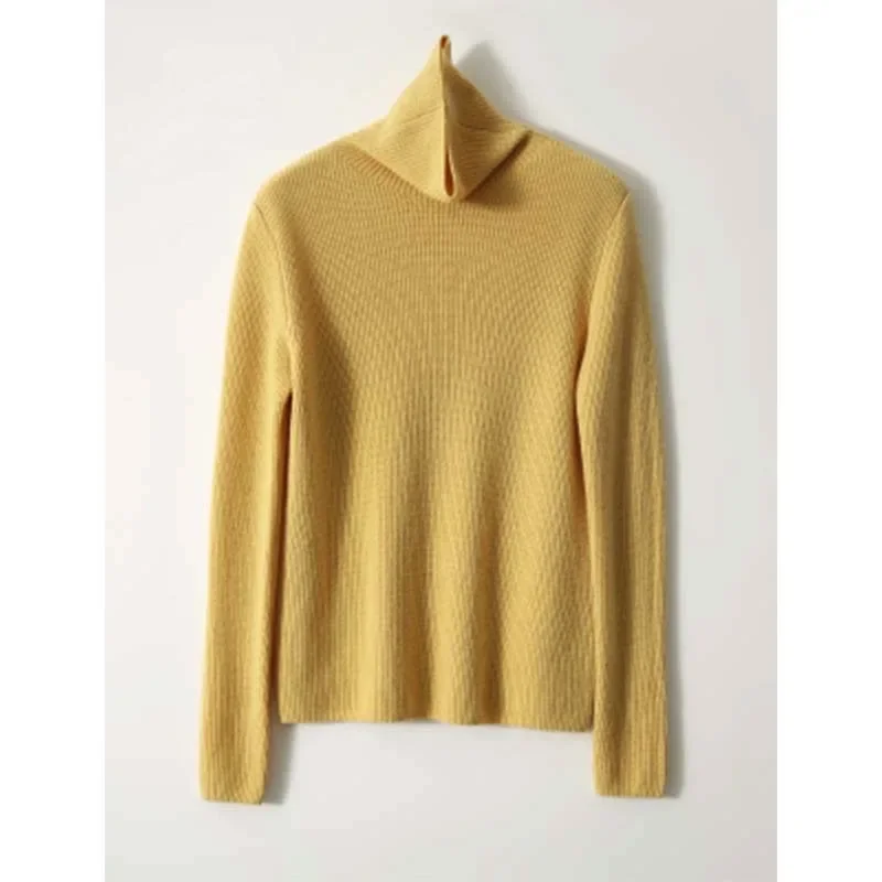 

Spring Autumn Turtleneck Cashmere Pullovers Basic Knitting Tops Women Casual Warm Woollen Sweater Long Sleeve Jumper Female