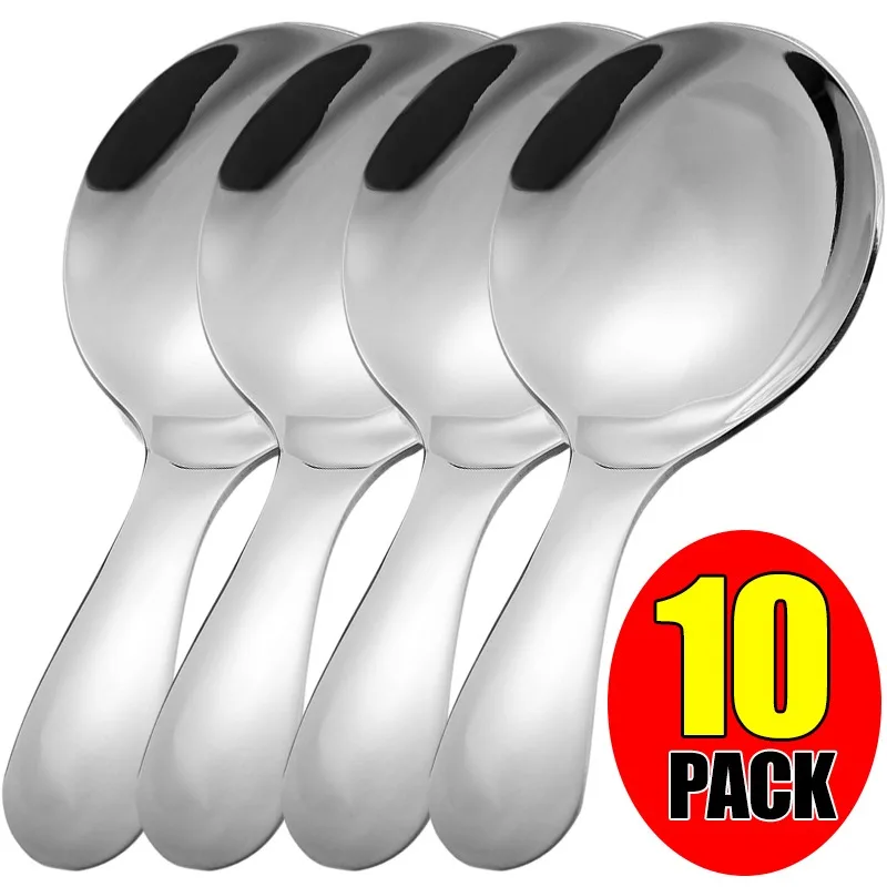 

Mini Cute Ice Cream Cake Spoon Stainless Steel Short Handle Dessert Spoon Multipurpose Kitchen Tableware Creative Coffee Spoon