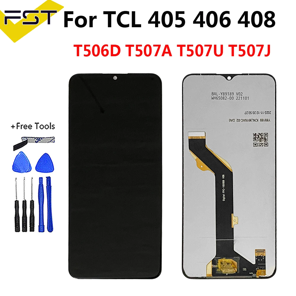 

For TCL 405 T506D T506K T506U 406 408 T507D1 T507A T507U T507U1 T507U2 T507J T507A LCD Display Touch Screen Digitizer Assembly