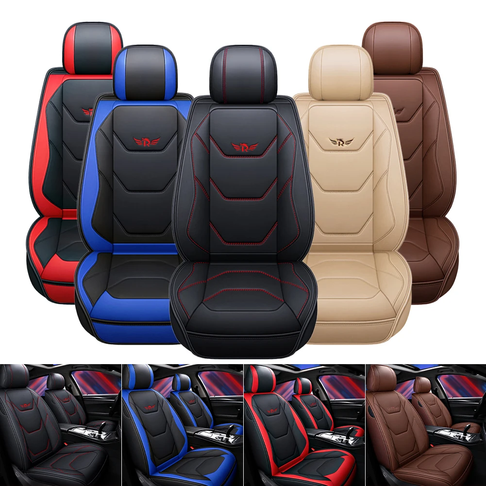 

1 Set of Universal Car Seat Protector PU Leather Car Seat Waterproof Anti-Slip Protective Cover For Car Interior Accessories