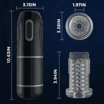 Automatic Telescope Rotating Masturbator for Man Hands Free Vagina Blowjob Male Masturbator Cup Equipment Sex Toys Adult