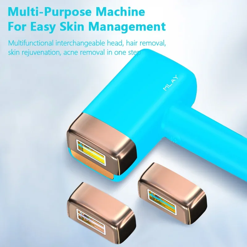 ماكينة إزالة الشعر بالليزر MLAY T14 IPL 500000 ومض...