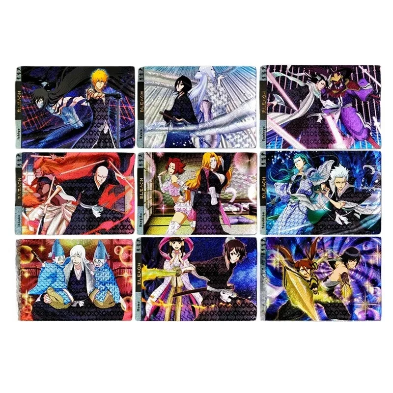 

9pcs/set BLEACH Kuchiki Byakuya Matsumoto Rangiku Animation Characters Flashcards Anime Classics Game Collection Cards Toy