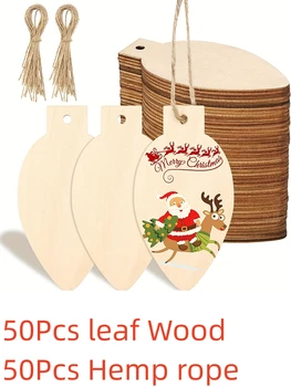 Unfinished Christmas Wood Leaves 1