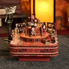 NEW DIY Wooden Music Box Model Building Kits Grand View Garden 3D Puzzle With Lights for Friends Birthday Gifts Home Decoration 2