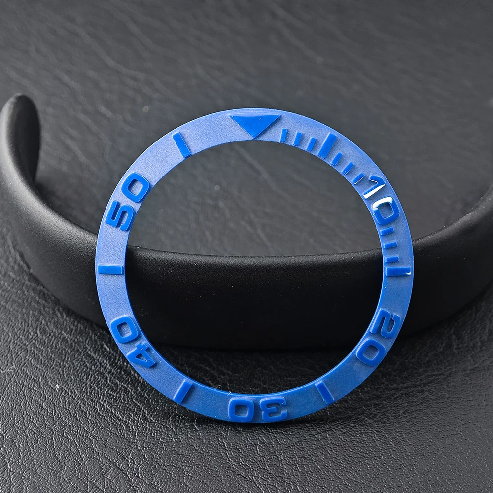 Men's Watch Replacement Bezel Insert with Tilted Ceramic and Carbon Fiber Texture