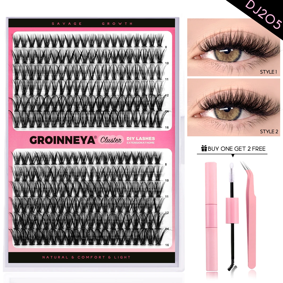 DIY Lash Extension Kit with Bond and Seal - Complete Set for Individual Eyelash Enhancements