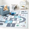 Animal Safari Washable Rug Kids Area Rug for Nursery Playroom Kid Room Carpet Stain Resistant Floor Mat Non-Slip Mat Living Room 3