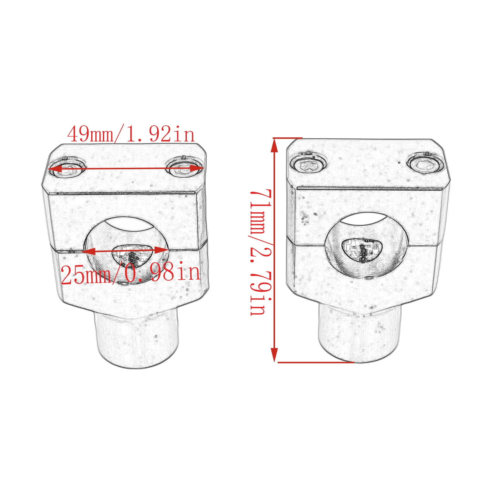   1 7/8 ڵ   ŰƮ Ʈ Ŭ ˷̴ 22mm 25mm ڵ  Harley For Honda For Kawasaki