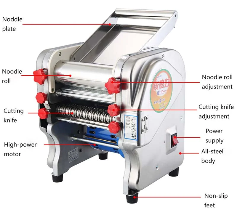 Manufacturer Supplier Automatic Noodle Making Machine Home Use Table Top Dough Sheeter Mini Noodle Maker