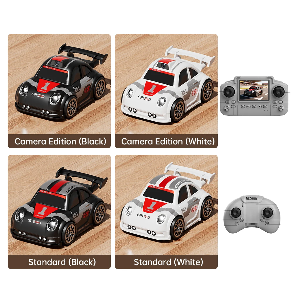 2026년형 미니 RC 드리프트 카메라 카, LED 사운드, 스마트 인덕션, 팔로우 및 이스케이프 모드, 옵션 스크린 컨트롤러, 레이싱 카