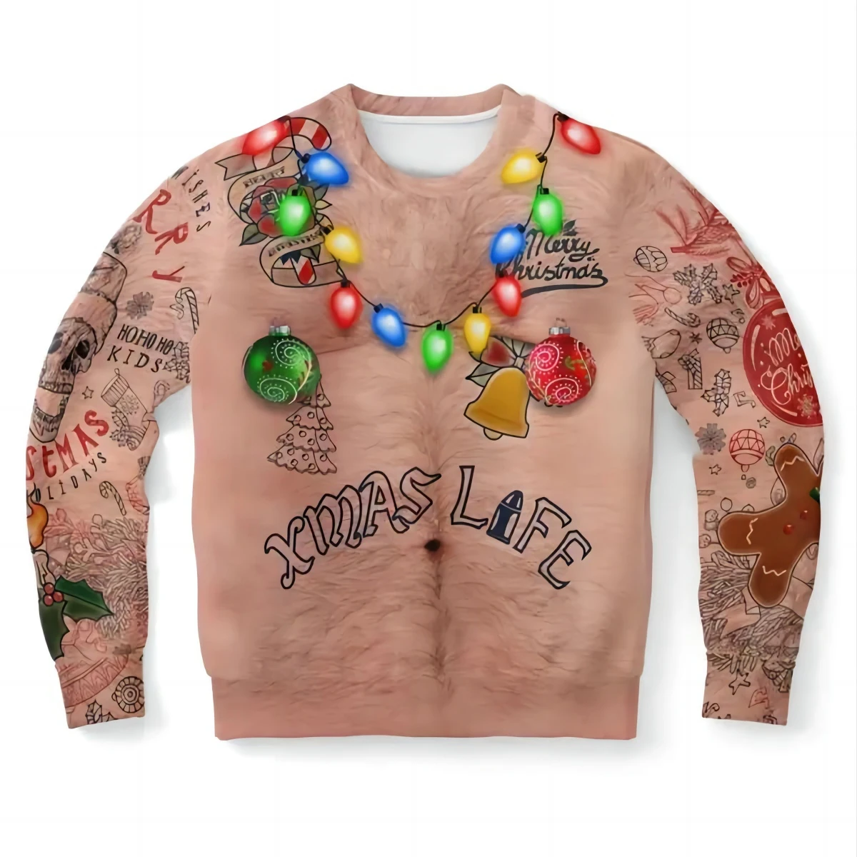 

Funny Santa Printed Ugly Christmas Sweashirt Claus Hunting Elk Deer Harajuku Streetwear Funny Casual HoodiesSweatshirt
