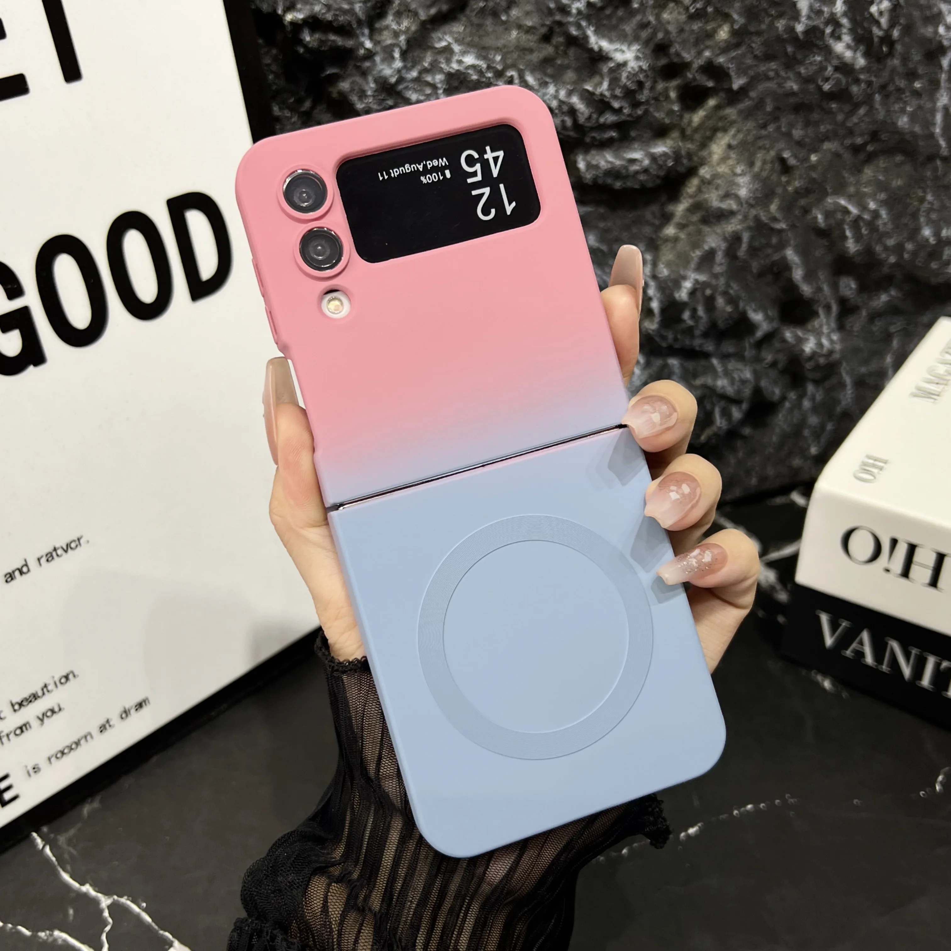 Gradient Silicone Soft Magnetic Phone Case - Protective Cover