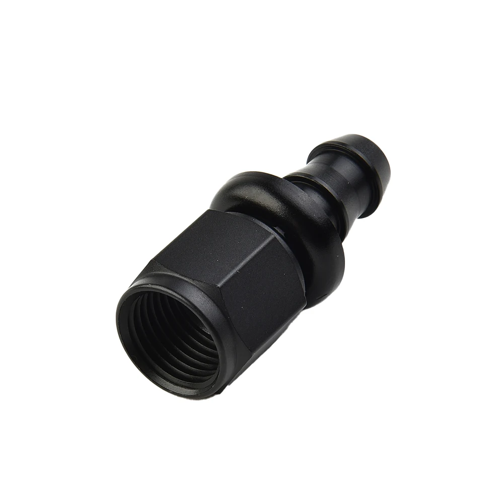 

Black Adapter Swivel Fitting Replacement Straight 6AN AN6 Female To 3/8” Accessories Barb Hose Push On High Quality