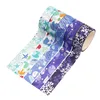 10 pcs/set Blue Ocean Gilding Washi Tape Set Scrapbooking Diy Journal Stationery Masking Tapes Deco Art Supplies Gift Sticker 4