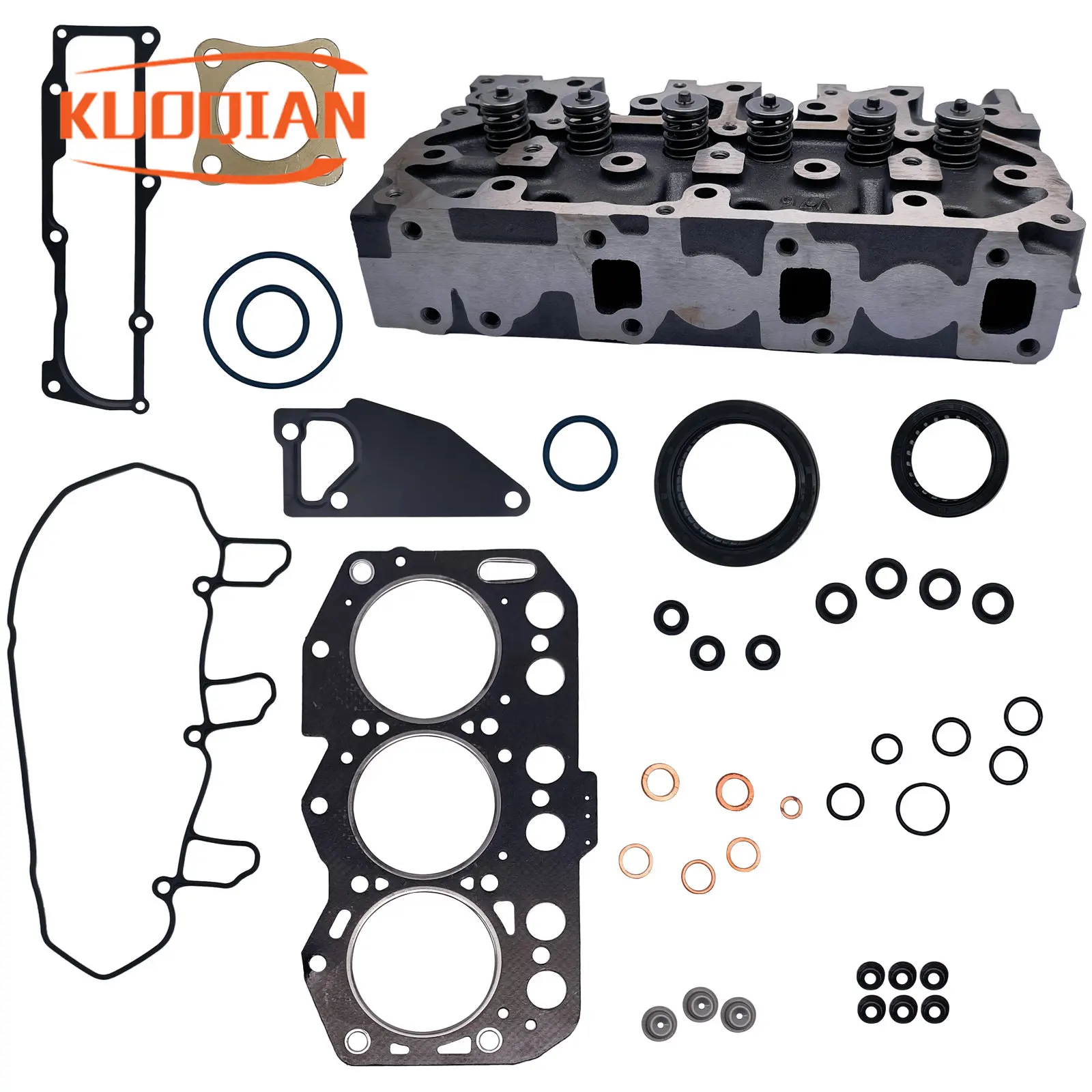 

3TNV76 Cylinder Head Assembly 119717-11740 For Yanmar Excavator VIO25 Tractor GK200 Vibratory Roller AV12 AV15 AV20