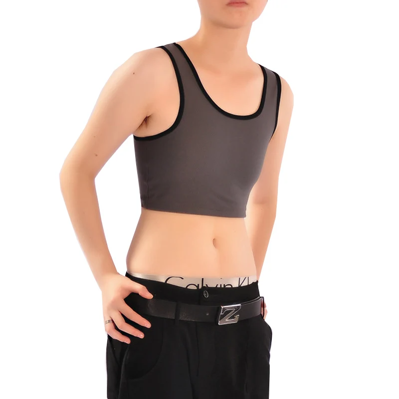 HaleyChan Mesh Half Length Chest Binder 3 Rows of Hooks for Women's