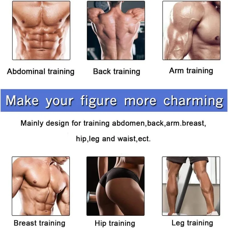 Advanced EMS Muscle Stimulator Abs Trainer with LCD Display and Voice Reminder