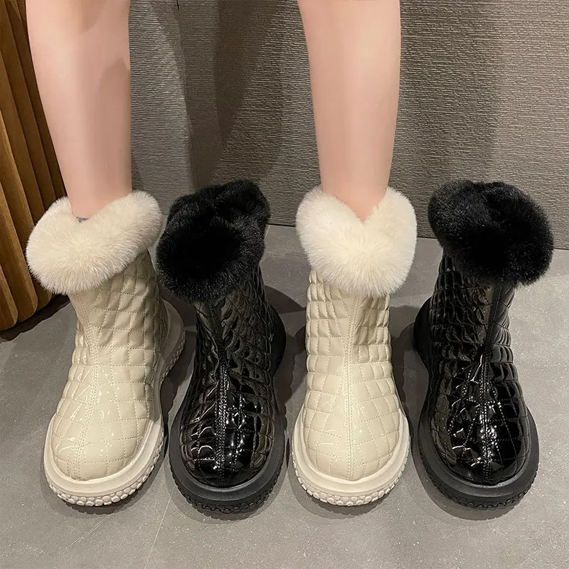 

Женские кроссовки на платформе, толстая подошва, без шнуровки, резина, ПУ, круглый носок, белые, а