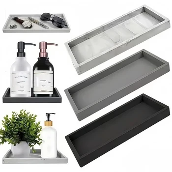 Portasapone per piatti da cucina Spazzola per piatti in silicone Barattolo per condimenti Organizzare vassoio Bagno Vanity Organizer Decorazioni per la casa 1