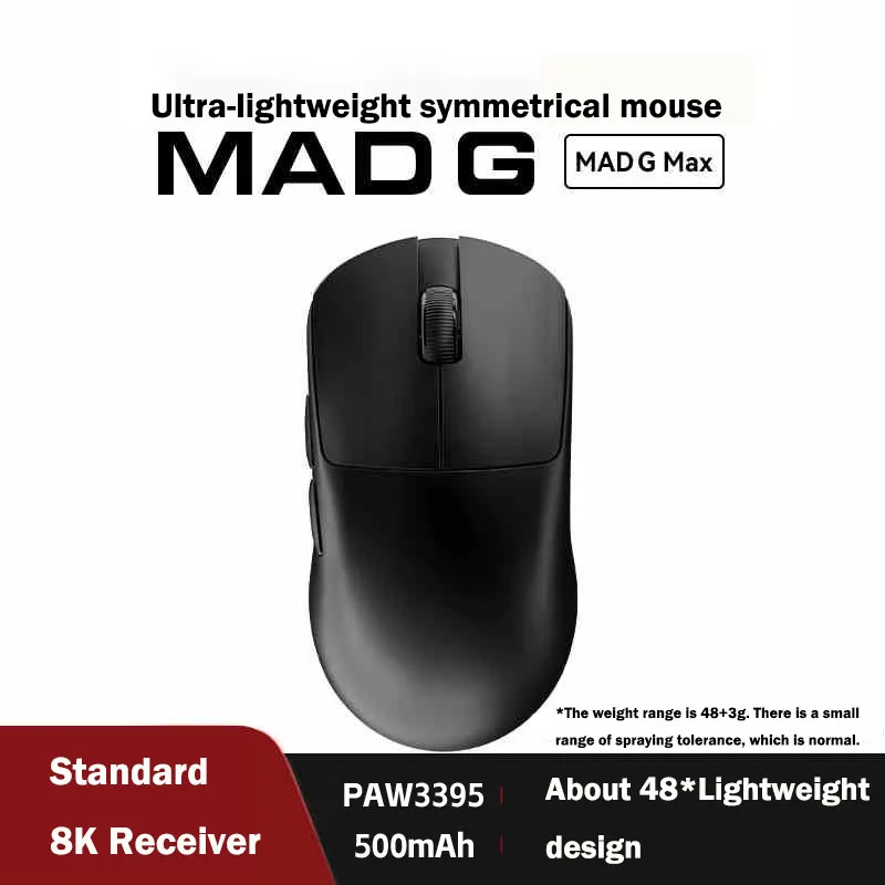 MADLIONS MAD G Lightweight Wireless Mouse 8KHz Nordic 52840 PAW3395 Lightweight Laptop Esports Custom Gamer PC Gaming Mouse