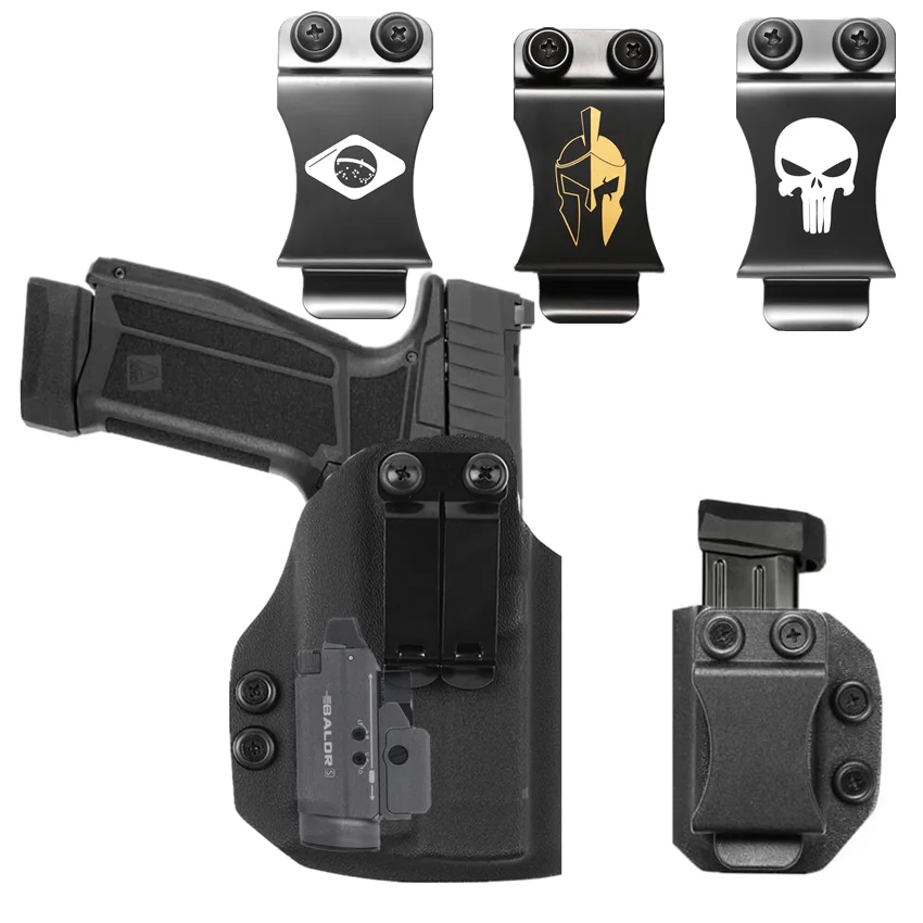 Kydex Fondina Interna Per Arex Delta M Gen 2 Con Olight Baldr S Pl Mini Valkyrie 800 Lumen Gm23 Torcia Tattica Luce