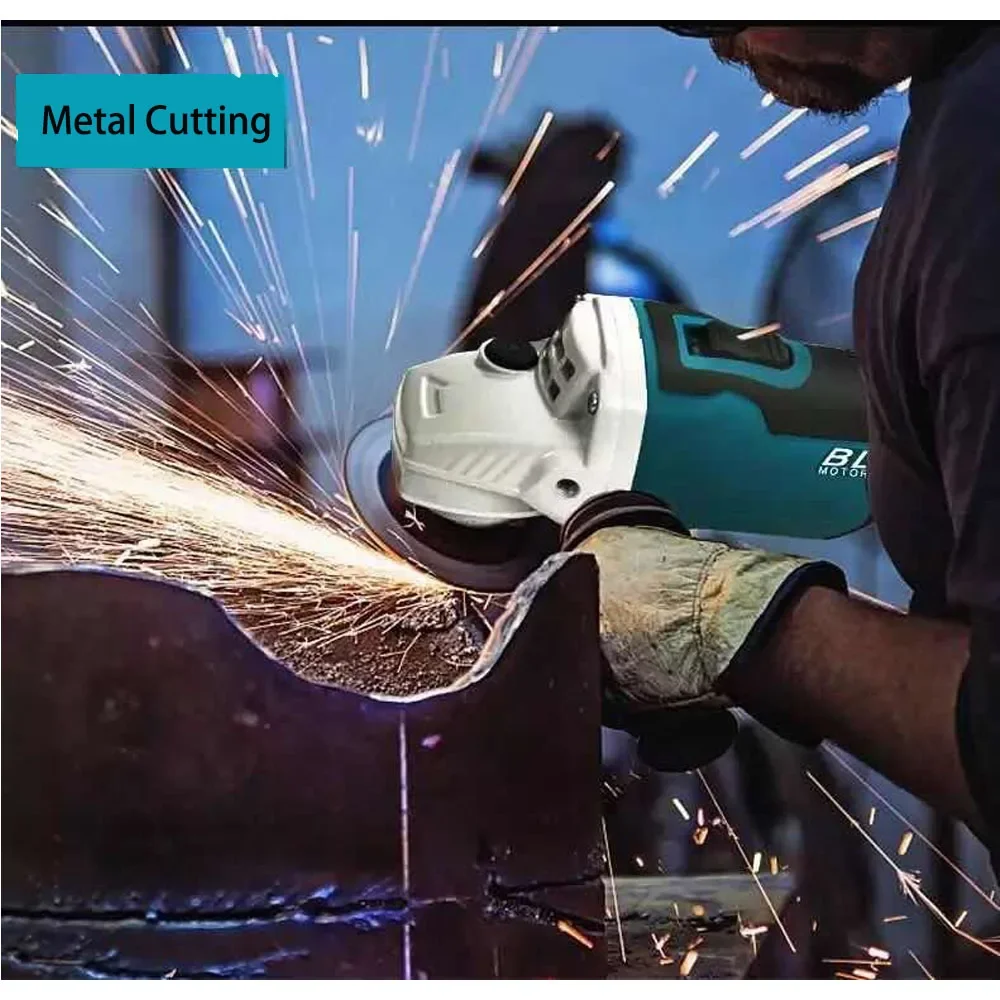 JANGKLFE 125mm Brushless Lithium Angle Grinder Cordless Cutting Machine Polishing Machine  High power 6