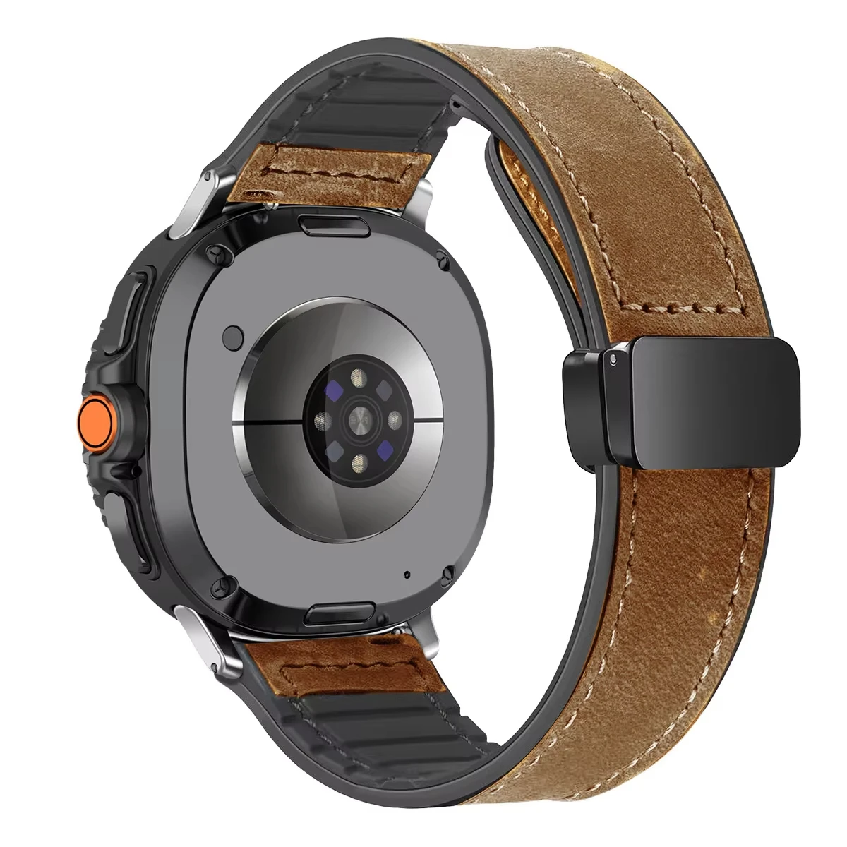 Premium Leather Magnetic Watch Strap - Classic Bracelet Design