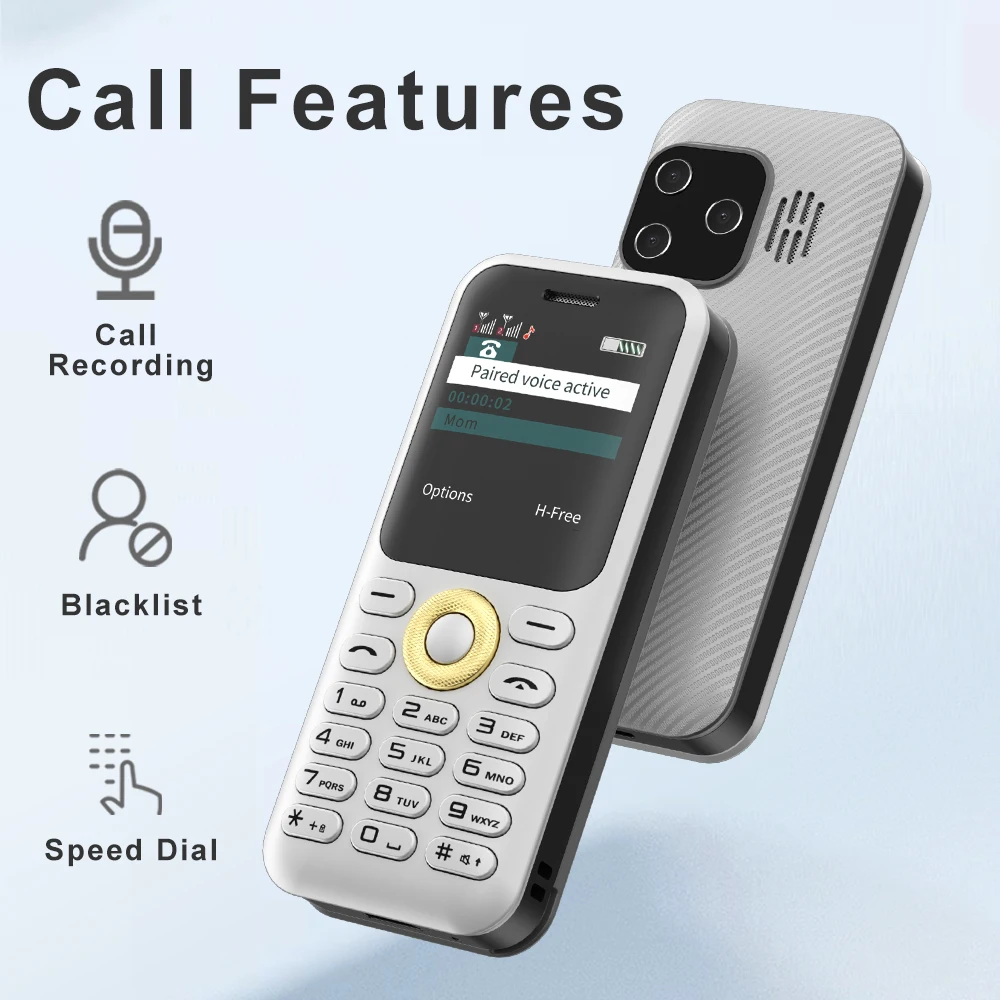Mini teléfono móvil SERVO láser, 2G GSM, Dial Bluetooth, grabadora de llamadas automática, SIM 2, presentación de Voz Mágica, teléfonos con puntero