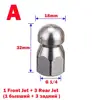 Stainless Steel Sewer Drain Pipe Jetter Cleaning Nozzle For G 1/4 High Pressure Washer Hose 5
