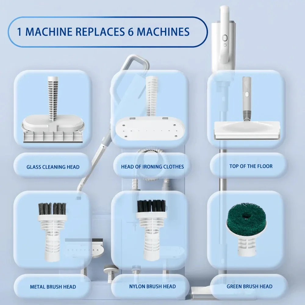 370ml Household Multifunctional Sterilization and Mite Removal Steam Cleaner Electric Steam Mop 220V EU Plug  Steam Mop 4