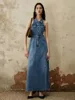 Women's Waistband Slimming Hollow Slit Treasure Denim Dress Summer Dress Long Dresses Woman Clothing Traf Womens Dresses 1