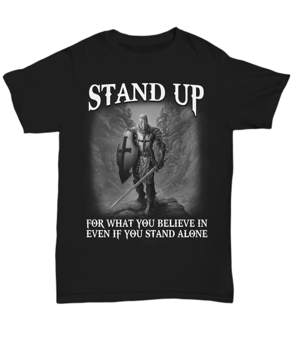 

Christian Knight Templar T-Shirt Warrior Of God Cotton O-Neck Short Sleeve Men's T Shirt New Size S-3XL