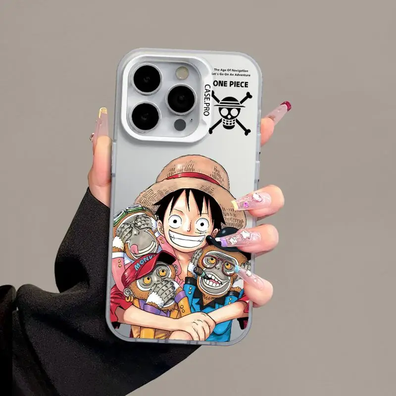 thumbnail image 1 of One Anime Pieces funda de teléfono Luffys para Apple iPhone 15 Pro Max 14 Pro 13 12 11 Pro Max 14 Plus, cubierta protectora a prueba de golpes, 1 of 5