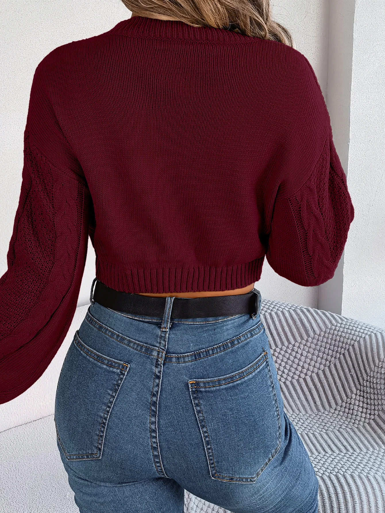 Casual Knitted Long Sleeve Pullover 2