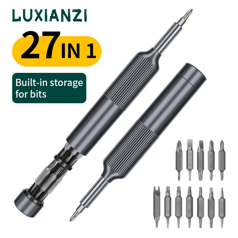 Cacciavite Multiuso 7 In 1 - Punta Magnetica 1/4", Lega Titanio, Per Riparazioni Domestiche, Compatto - Foto 2
